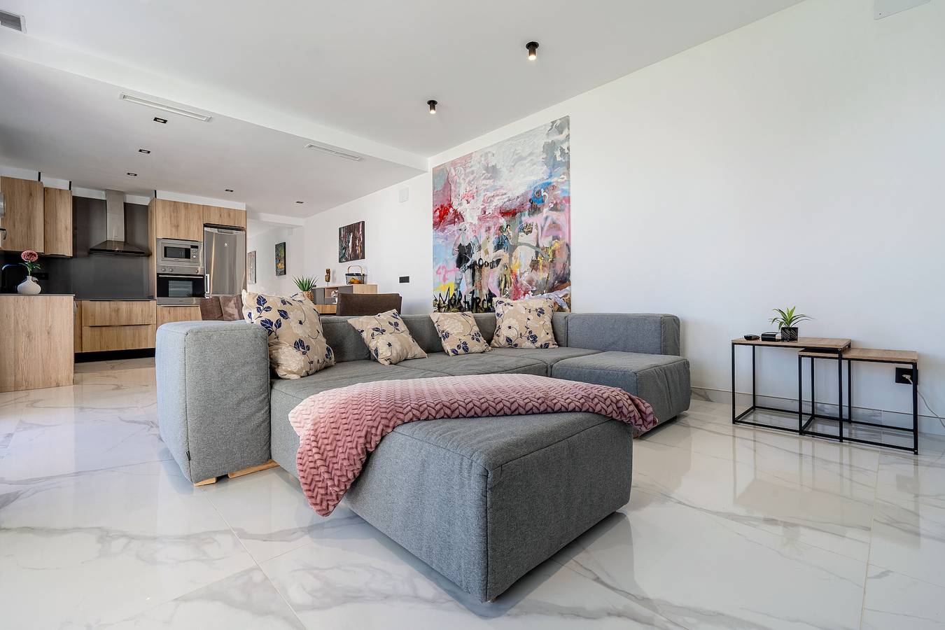 Zona de estar confortable de la villa vacacional en Costa Daurada